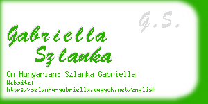 gabriella szlanka business card